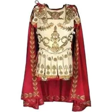 White Medieval Roman Muscle Cuirass Armor Knight Breastplate Cuirass Reenactment