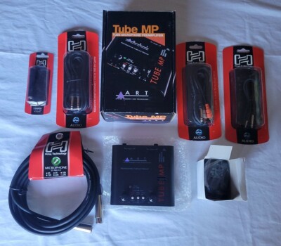 ART TUBE MP Professional Tube Mic Preamp +25' XLR 3.5mm to 1/4'' 1/4'' TRS Coupler
