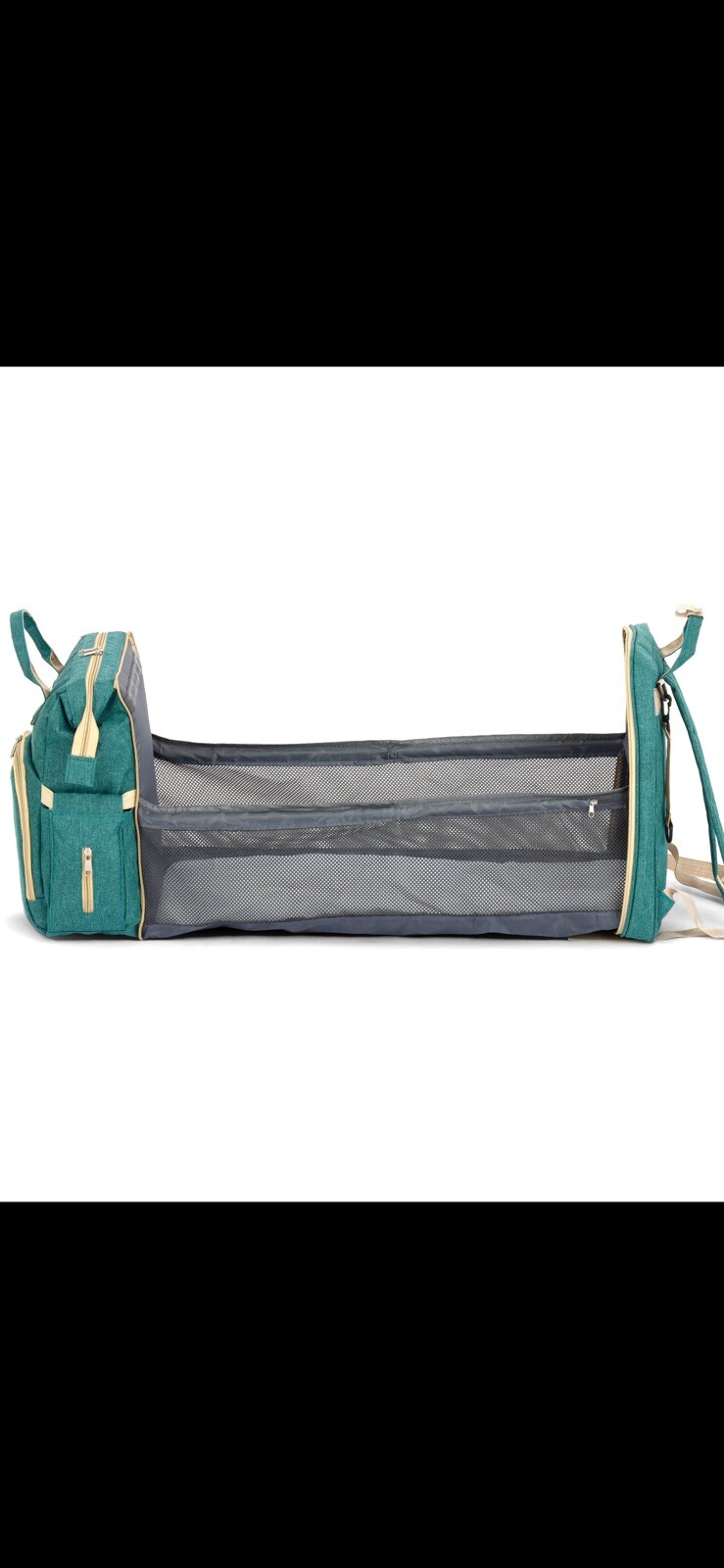 Diaper Bag/Backpack/Bassinet/Black or Green 70% DISCOUNT. PRICED TO SELL QUICK