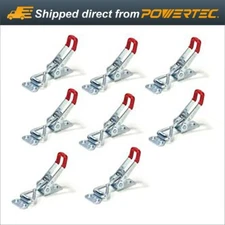 POWERTEC Pull Action Latch Toggle Clamp Red Vinyl Handle-220 lbs Capacity-8pcs