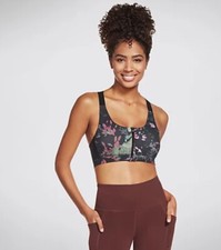 Skechers GOFLEX GoWalk Gratitude Print Zip Front Bra Gratitude Print 2X A391928