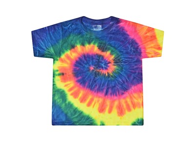 Tie Dye Toddler Tees Multi-Color 2T 3T 4T Short Sleeve 100% Pre-Shrunk Cotton 