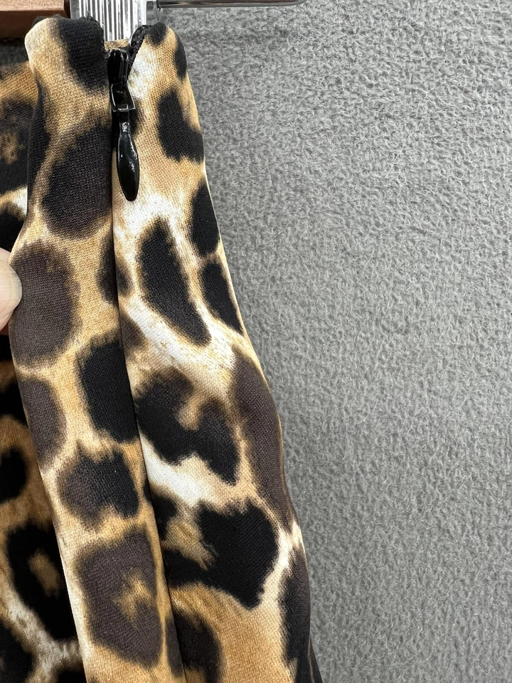 Falda Express para mujer 6 estampado animal leopardo nueva con etiquetas Foto 3 de 4
