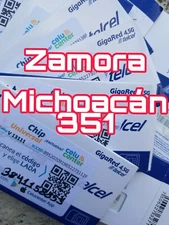 Telcel Sim Card from Zamora   Michoacán 351