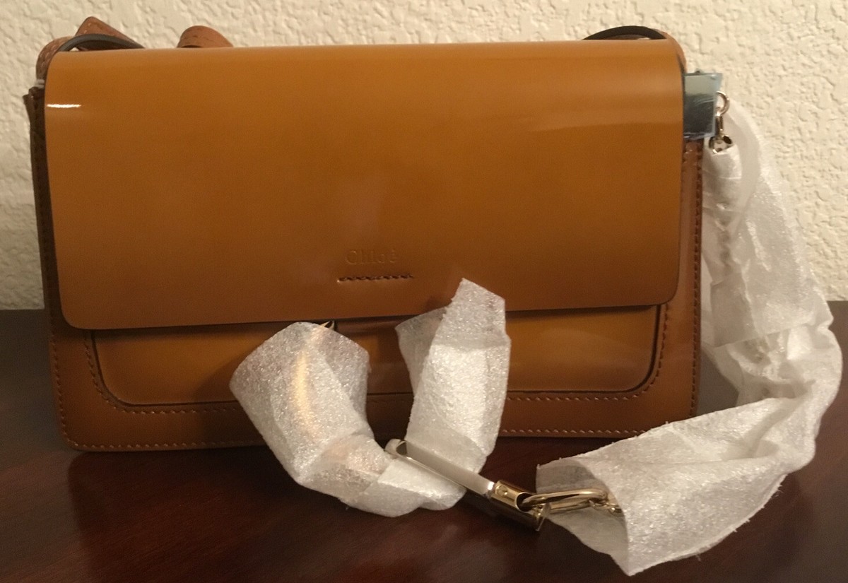 CHLOE WOMENS $1750 FAYE EVENING CROSSBODY BAG SZ. SMALL CARAMEL 