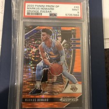 2020 Panini Prizm Markus Howard /49 Orange Pulsar Rookie RC  #40 PSA 9