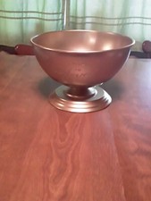 New CHEERS TO LOVE Gold Metal Wedding Bowl on Pedestal by Style Me Pretty 10"x7"