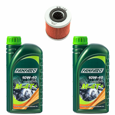 10W40 Motoröl Set 2 Liter Ölfilter KN154 für Derbi GPR Mulhacen Senda 125