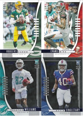 2019 Absolute Football - BASE & ROOKIES - BLUE - Pick & Choose - Fill Ur Set!