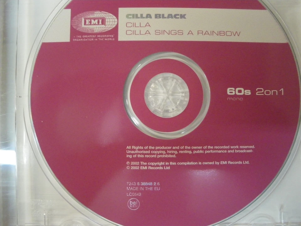 Компакт-диск Cilla Black Cilla/Cilla Sings a Rainbow 2 на 1 Великобритания - Изображение 3 из 4