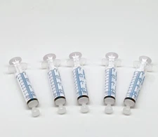 10cc ULTRA-FLO ORAL Syringes 10ml non-Sterile Syringe/W-CAP  -2 Teaspoon -5 Pack