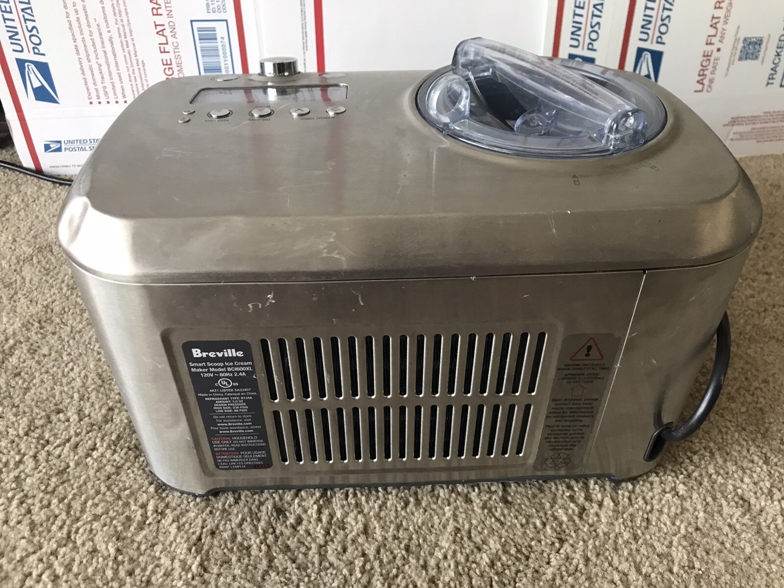 Breville BCI600XL Smart Scoop Ice Cream Maker. Dented, Read