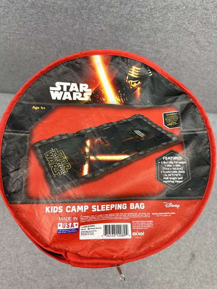 Disney Star Wars Saco de Dormir El Despertar de la Fuerza Kylo Ren Niños Camping Gráfico Foto 4 de 4
