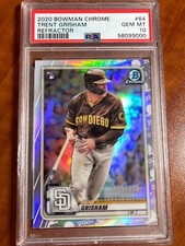 Trent Grisham - 2020 Bowman Chrome Refractor RC PSA 10 ROOKIE PADRES /499