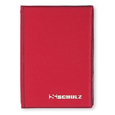 Münzalbum 96 Steckplätze für 50p £2 £1 Sammlung Halter hellrot Schulz Ordner Buch
