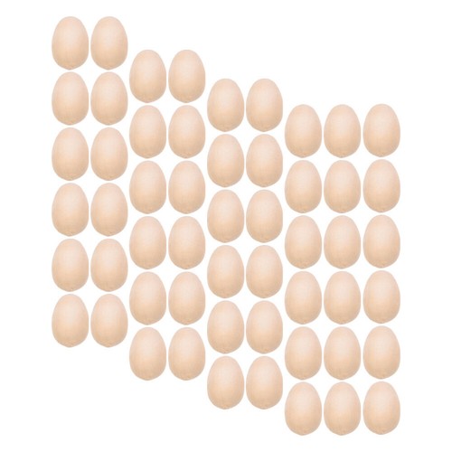 150 Pcs Wooden Simulated Eggs Child Faux for Craft Fake Coloring - Imagen 2 de 12
