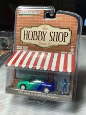 New Greenlight 2015 Nissan GT-R The Hobby Shop Series 2 1:64 Diecast with Figure