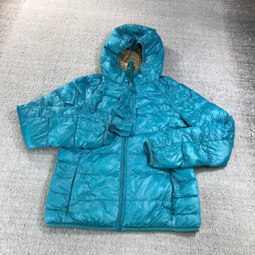 Uniqlo Jacket Womens Small Full Zip Ultra Light Down Hoodie Hoodie Blue Coat