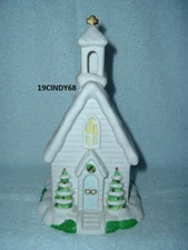 LIGHTED PORCELAIN VILLAGE BUILDING "CHURCH", SORRY NO BOX OR LIGHT CORD