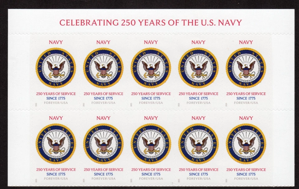 Scott #6010 6011 6012 US Military 250th Title Blocks of 10 Forever Stamps - MNH - Image 4 of 4
