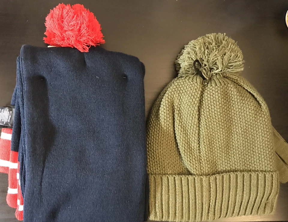 X2 NUEVO NFL New England Patriots Gorro Guante Bufanda Conjunto Militar Verde Azul Verde Foto 2 de 4