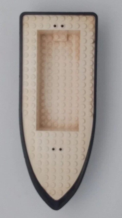 LEGO Casco Barco Negro Blanco Cubierta Unitaria 25 x 10 Tachuelas 8.5" desde 4010 Sin Pegatinas Foto 2 de 4