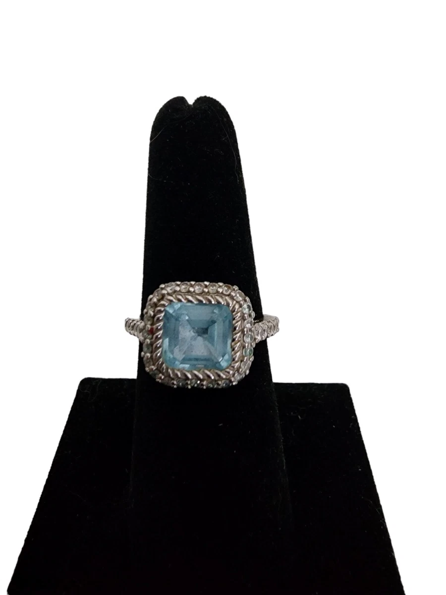 Judith ripka blue store topaz ring