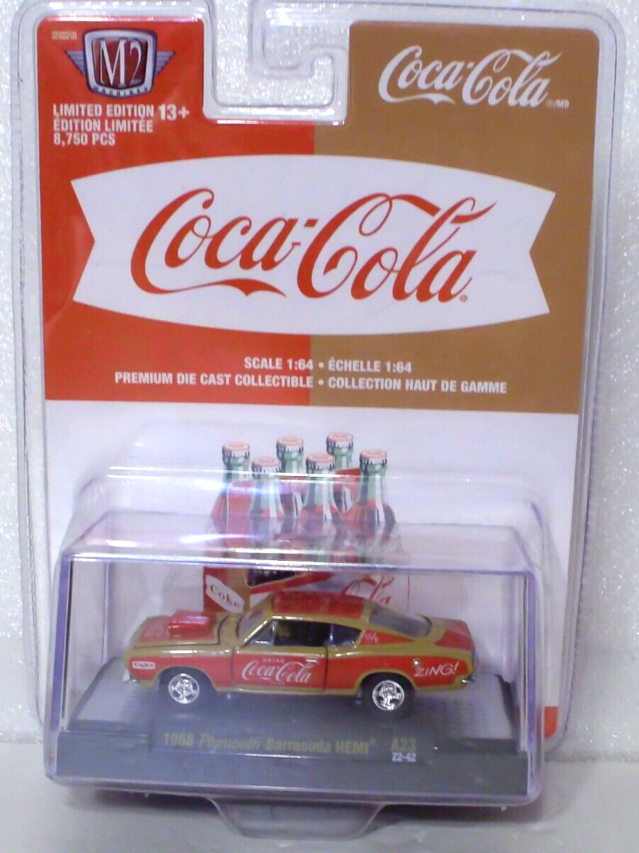 M2 Machines Coca Cola 1968 Plymouth Barracuda Hemi 1:64 Diecast