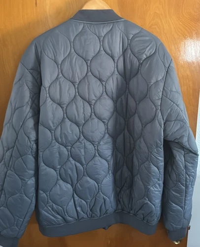 Gray Puffer Jacket Mens XXL Zip Pockets image 2