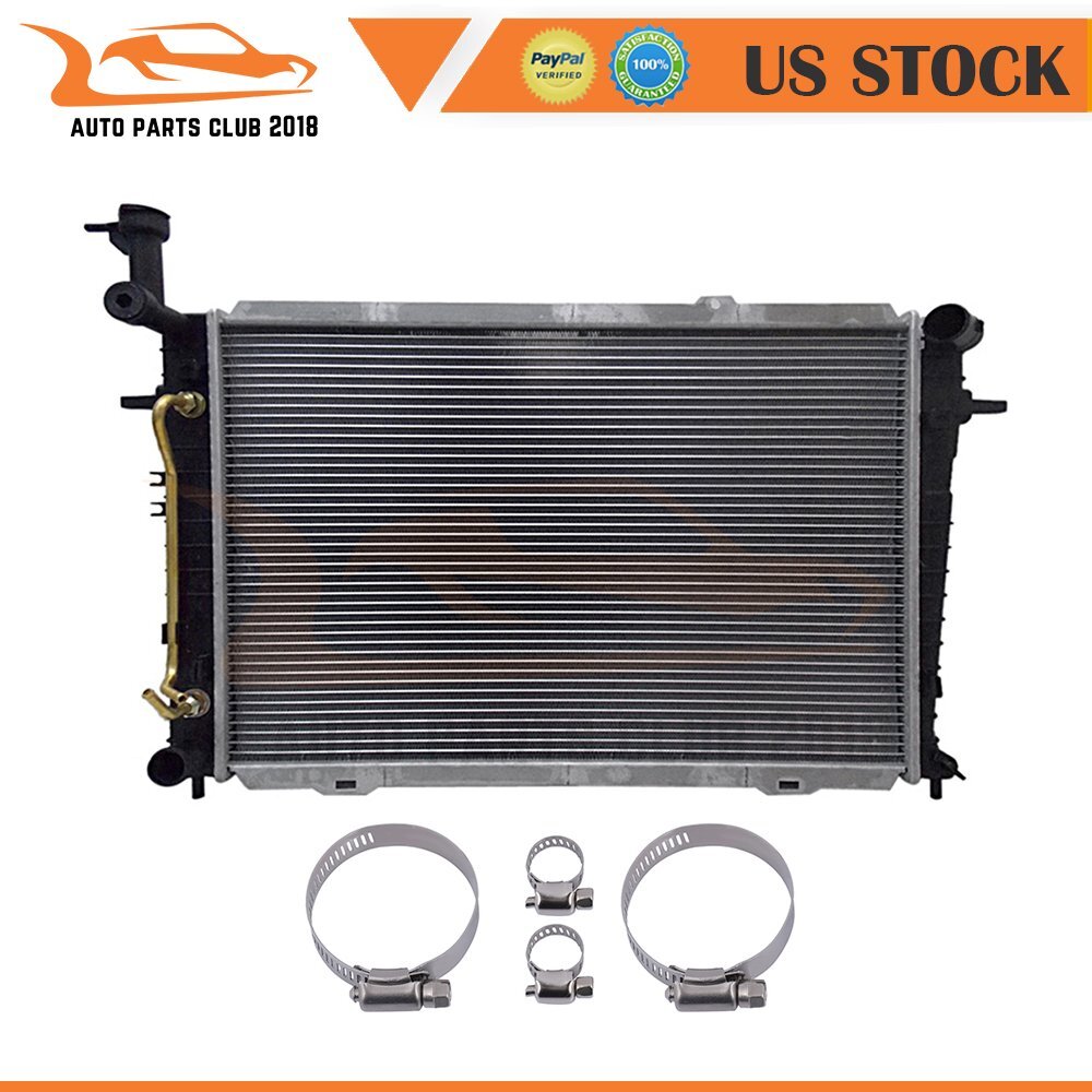 2785 Radiator Fits 05-09 Hyundai Tucson Kia Sportage w/ Universal Hose ...