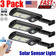 3PCS Outdoor Solar Wall Light LED Motion Sensor Bright Flood Street Lamp 3 Modes