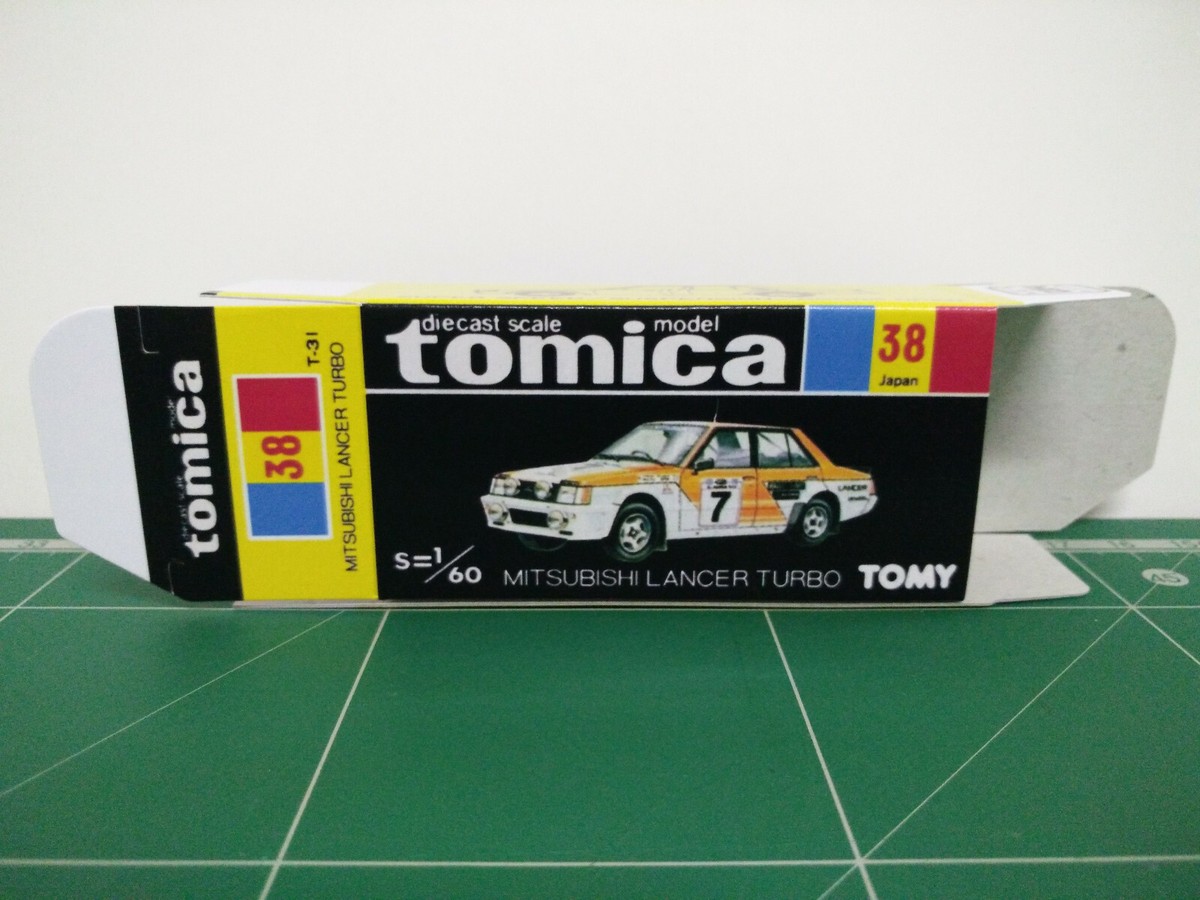 REPRODUCTION BOX for Tomica Black Box No.38 Mitsubishi Lancer
