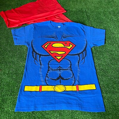 Dogman Costume DC Comics Superman Blue T-Shirt Rare Detachable Red