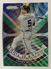 2021 Panini Prizm Freddie Freeman GREEN ILLUMINATION SP PRIZM #IL-9