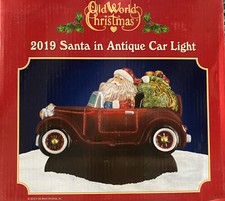 Old World Christmas Santa in Antique Car Light New nib 2019