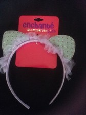 Girls Cat Ears Headband Costume Dress Up Play Strawberry Purple Ruffles