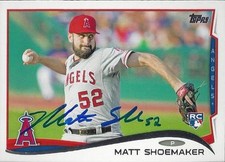 Matt Shoemaker Los Angeles Angels 2014 Topps Update Signed Card