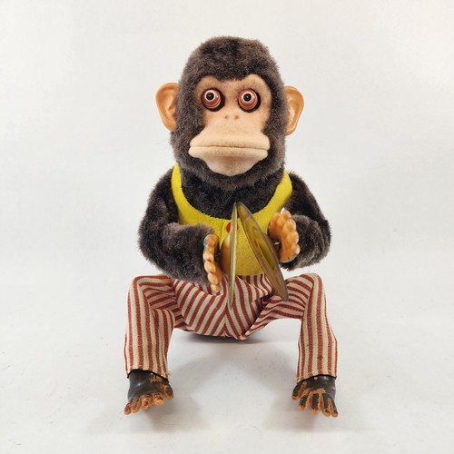 FUNCIONA MUSICAL JOLLY CHIMPANCÉ DE COLECCIÓN DAISHIN JUGUETE HISTORIA APLAUDIENDO PLATILLO CAJA MONO - Imagen 2 de 13