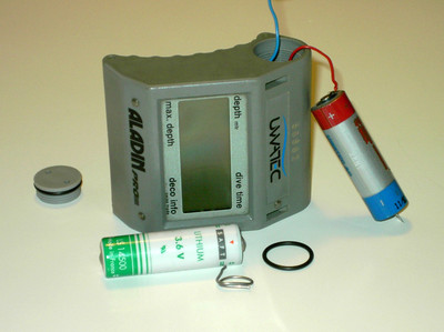 Batterie für Aladin Pro, Aladin Air, Aladin AIRZ Uwatec Scubapro Tauchcomputer