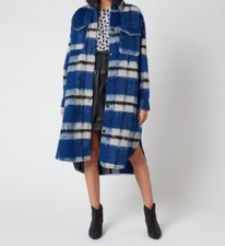 Munthe - Womens Satara Coat - Indigo Check- Size 34/uk 8-new With Tags