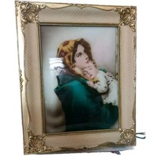 Capoletto  Madonna Con Gesù Antico  quadro cornice in Legno Cornice 54x44 Cm