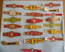 20 sehr alte Bauchbinden Zigarren Banderolen rar ca. 60-70 Jahre alt