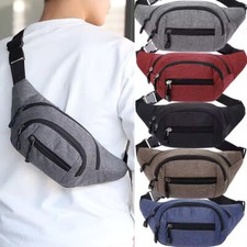 Men Women Fanny Pack Belt waist Bag Cross body Sling Shoulder Travel Sport Pouch