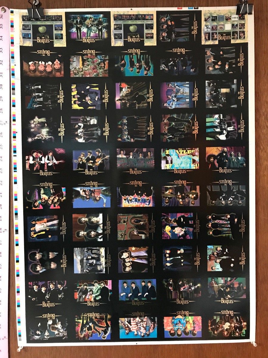 BEATLES コレクタブル プライス リスト THE BEATLES COLLECTION Uncut Sheet of 50 Trading Cards by