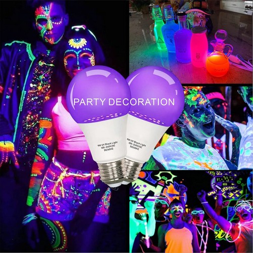 E27 9W UV 395nm 20-2835 SMD Black Light Bulb Fluorescent Lamps for Party Club - Picture 6 of 10