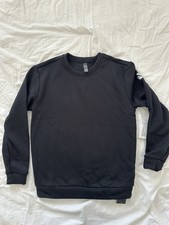 NWT Adidas Youth Active Fleece Long Sleeve Sweatshirt Black Youth M