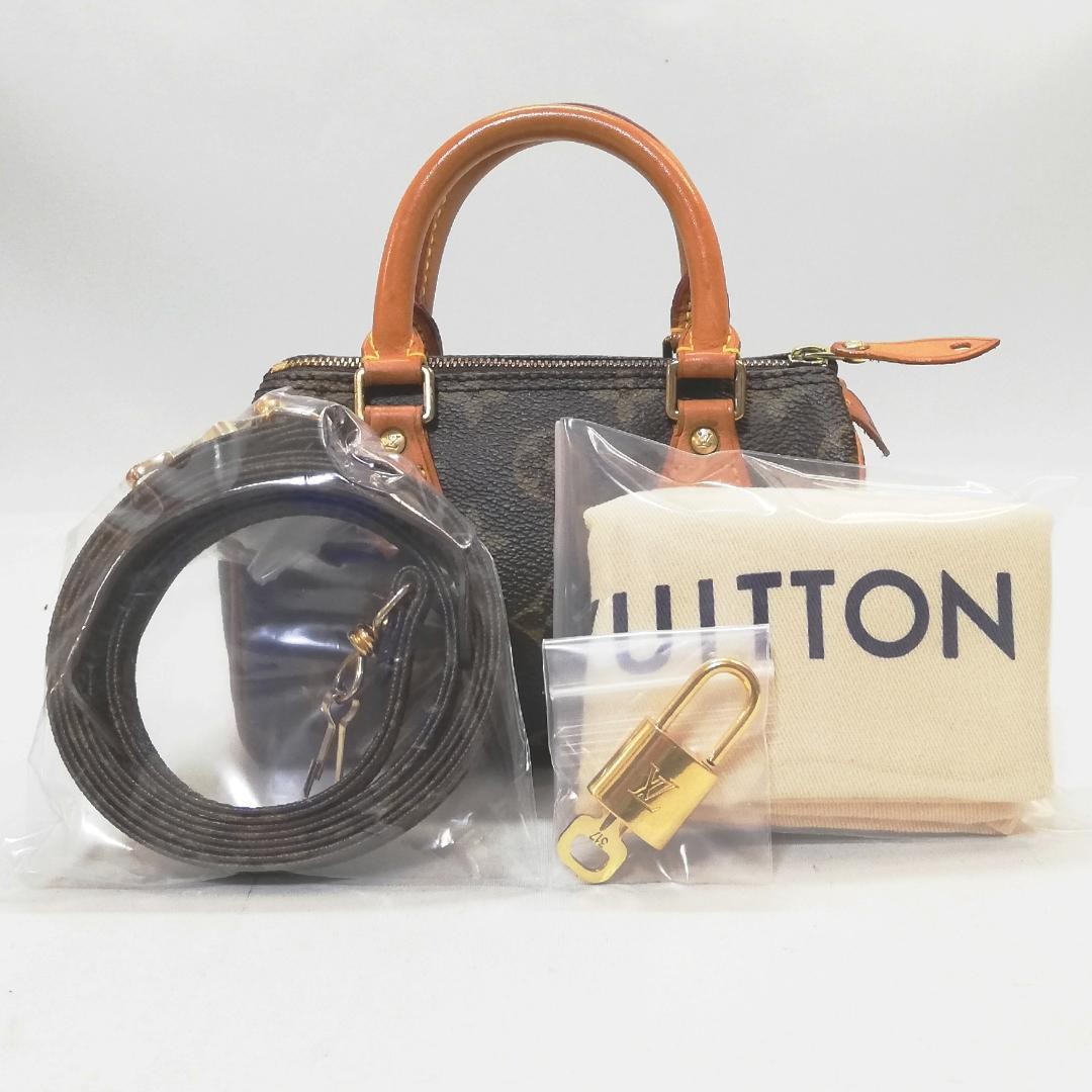 Louis Vuitton Monogram Mini Speedy Crossbody Shoulder Bag High Grade Replica