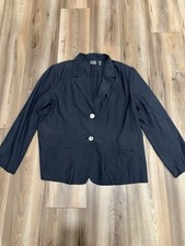 Additions By Chico s Women s Blazer Dark Gray Sz 3 Stretch Pockets