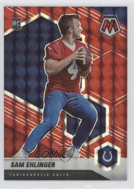 2021 Panini Mosaic Rookies Red Mosaic Prizm Sam Ehlinger #372 0e5z
