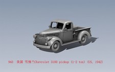 3D Printing 1/72 American Chevrolet 3100 pickup Unpainted//